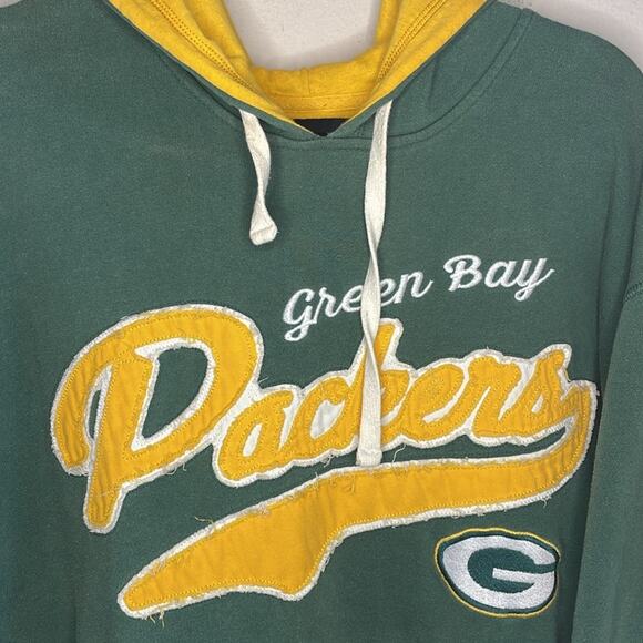 Vintage NFL Green Bay Packers Hoodie Embroidered Pullover Sweatshirt Men XL 90s - Picture 2 of 7